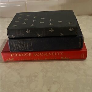 Antique decorative book stack cofee table books tallest 9” Christmas (18)